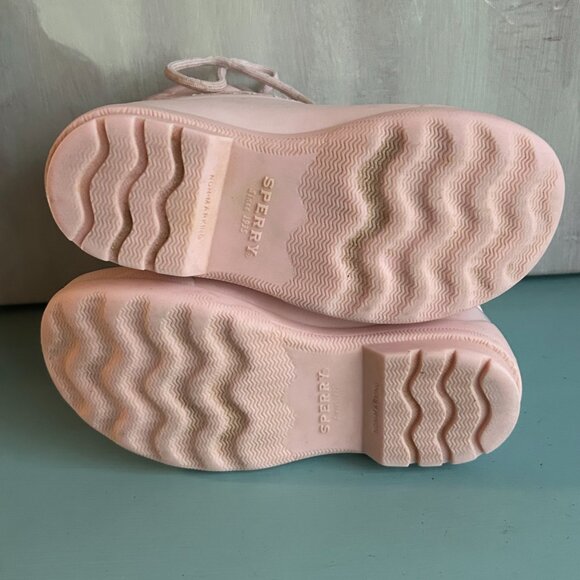 Sperry Toddler Girls Port Duck Boots Pink Rain Boots Size 10 Snow Boots Mud Boot - Picture 12 of 13